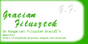 gracian filusztek business card